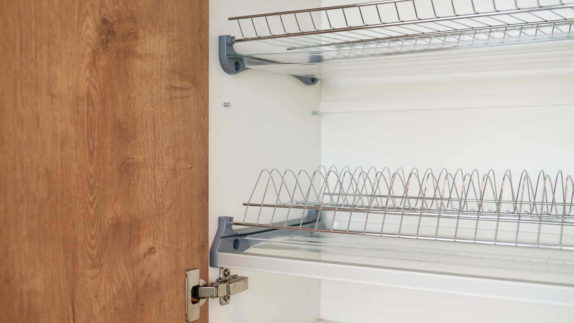 inside cupboard dish rack