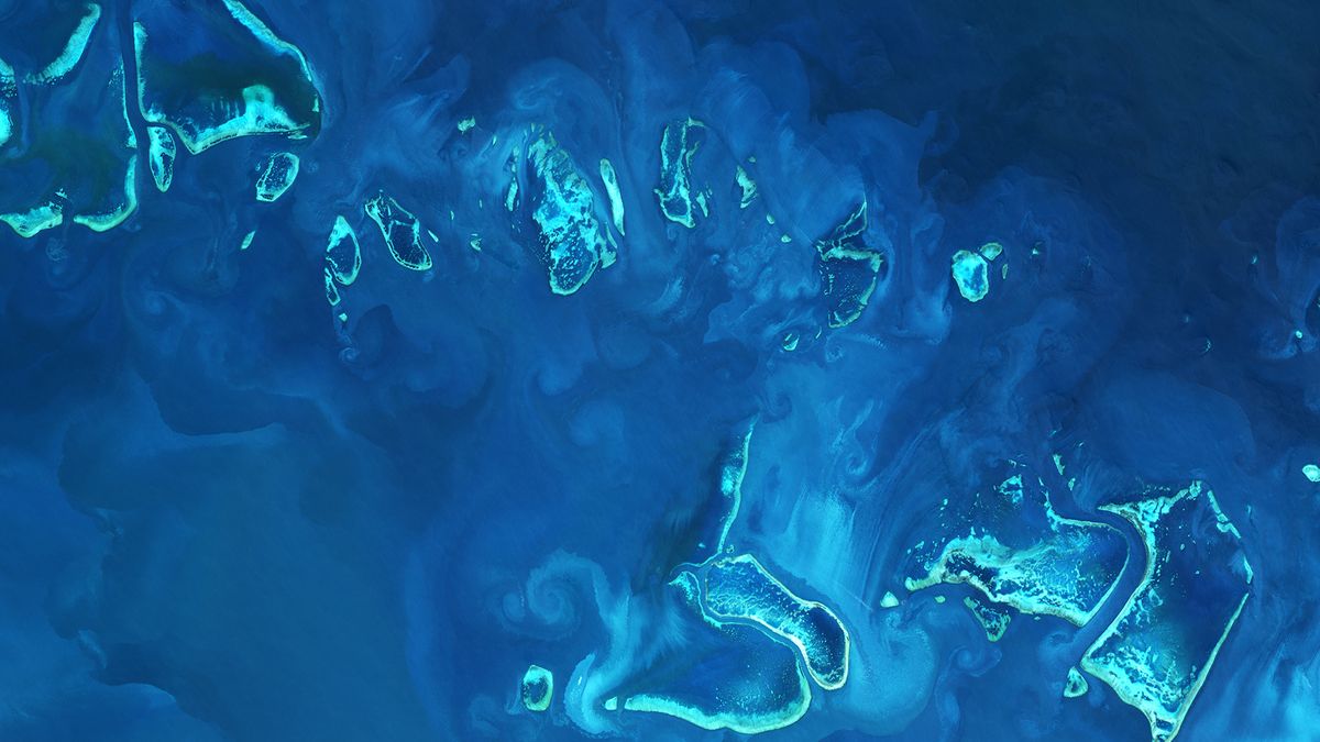 Australia's Great Barrier Reef seen from space.