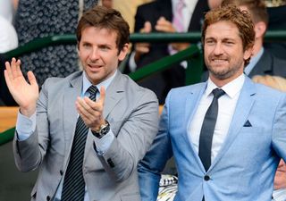 Bradley Cooper and Gerard Butler at Wimbledon 2013