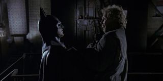 Michael Keaton and Christopher Fairbank in Batman