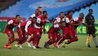 Tshakhuma Tsha Madzivhandila players celebrates a victory 