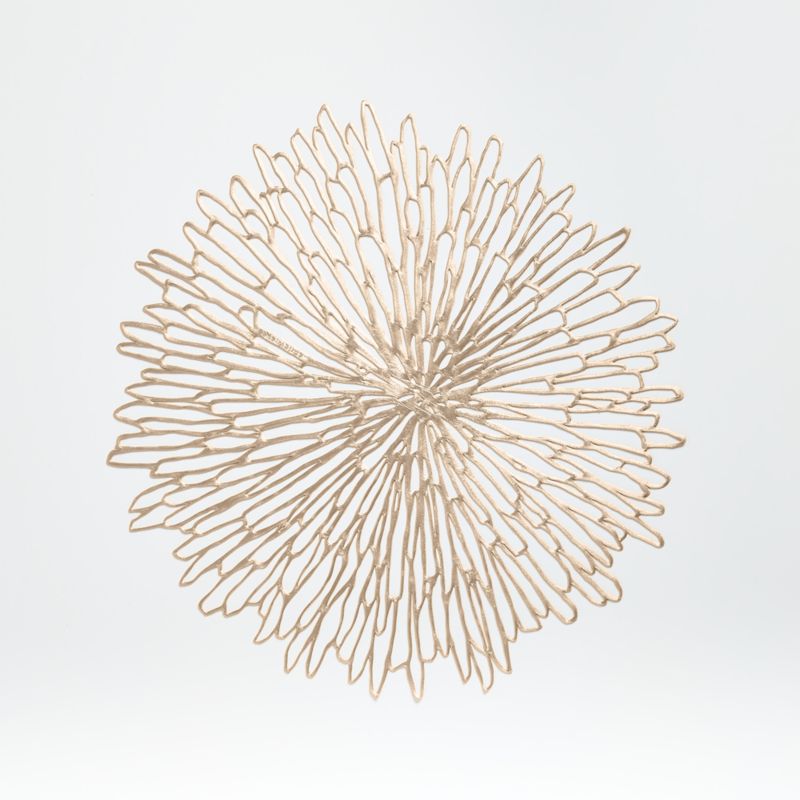 Chilewich &amp;reg; Bloom Champagne Gilded Vinyl Placemat