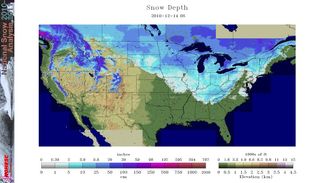 Last year on Dec. 14, 2010, the snow cover was a different story.