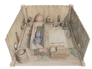 A reconstruction of what the tomb might have looked like when the Anglo-Saxon prince died.