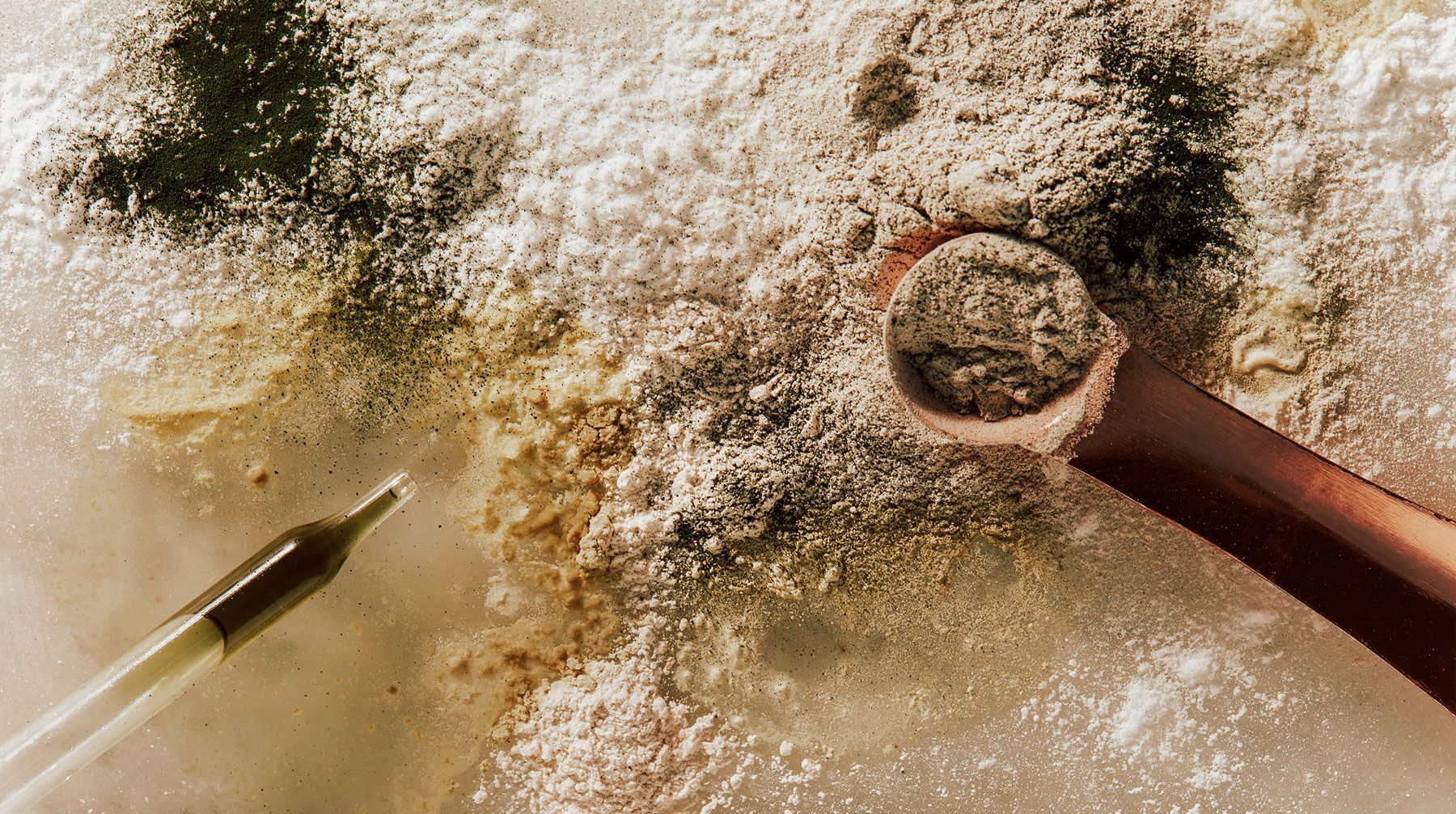 Sustainable living: Powder on a background