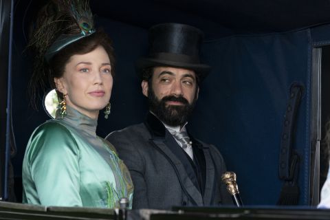 Carrie Coon and Morgan Spector in The Gilded Age 