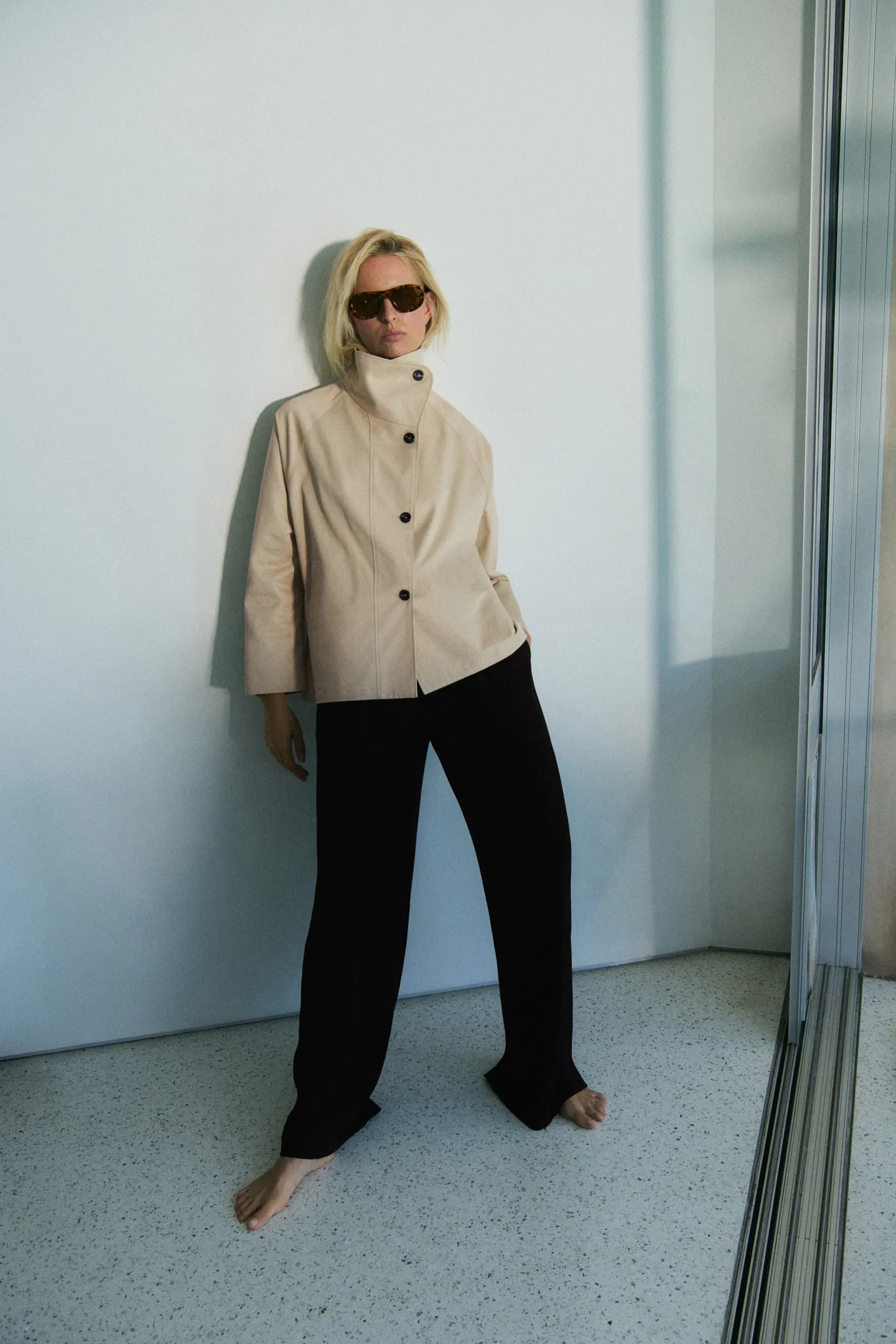 Massimo Dutti, 100% Cotton Cape Jacket
