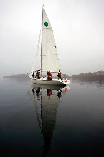 The good ship CSC...heads off on the fjord