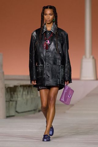 Model on runway wearing Coach at New York Fashion Week S/S 2023