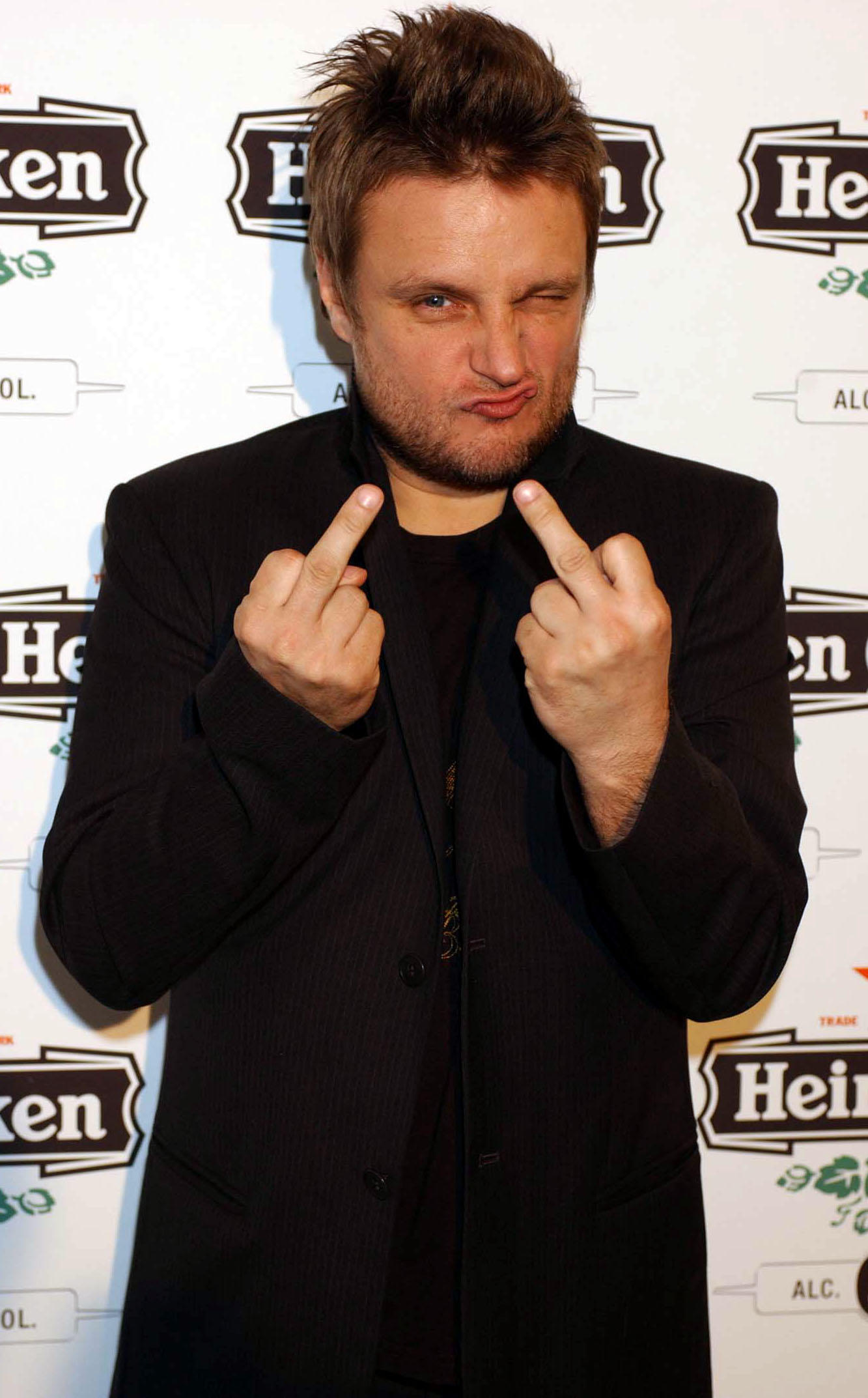 Rankin flipping the bird.