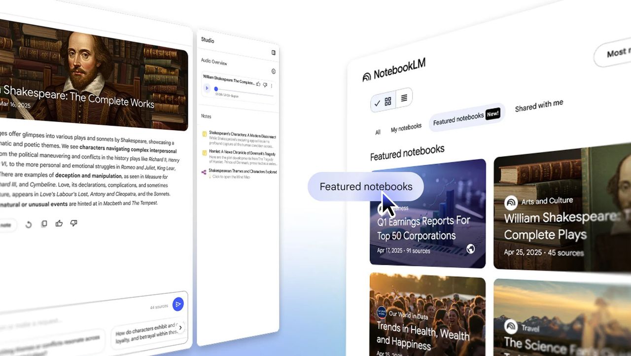From Shakespeare to parenting: Google’s NotebookLM debuts themed ‘Featured Notebooks’ with The Economist & The Atlantic