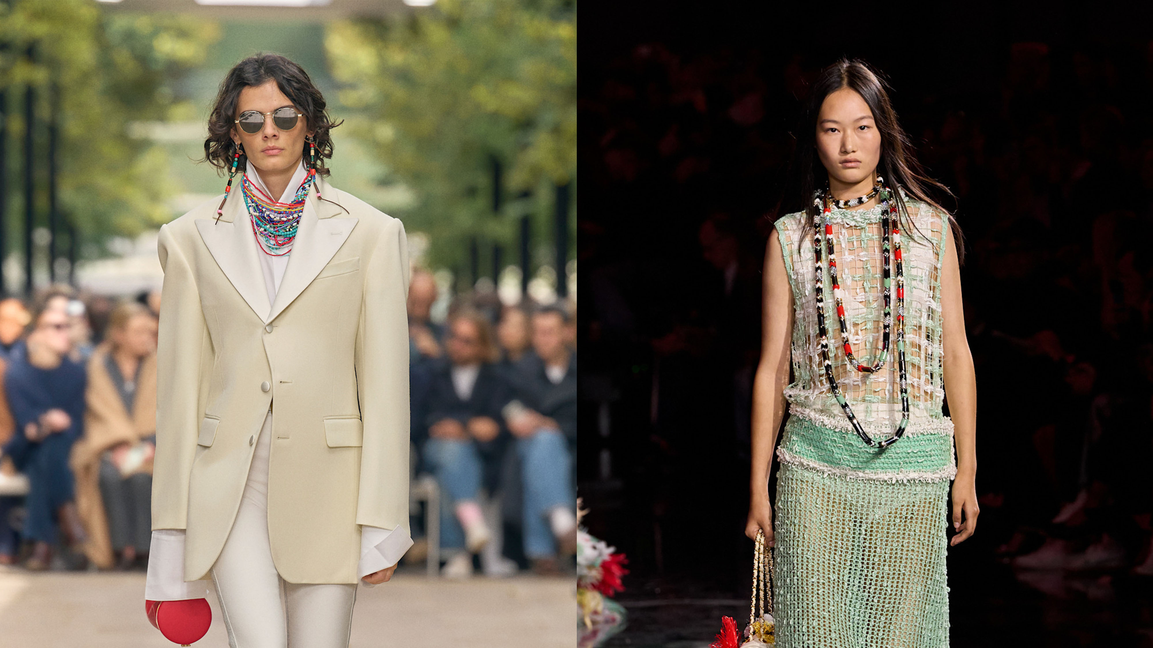 Beaded jewelry on the spring/summer 2026 runway