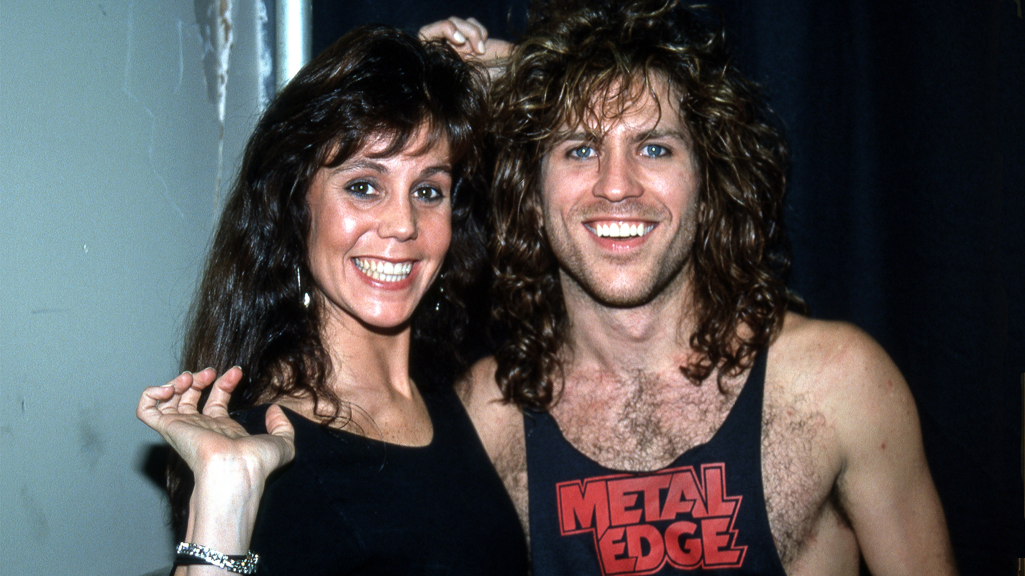 Kip Winger photographed backstage in 1989 