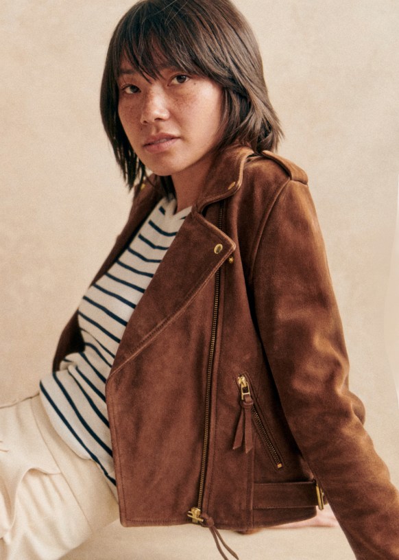 Zig Jacket - Camel Suede - Goat Leather - Sézane