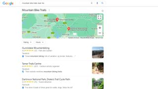 A Google search on MTB trails