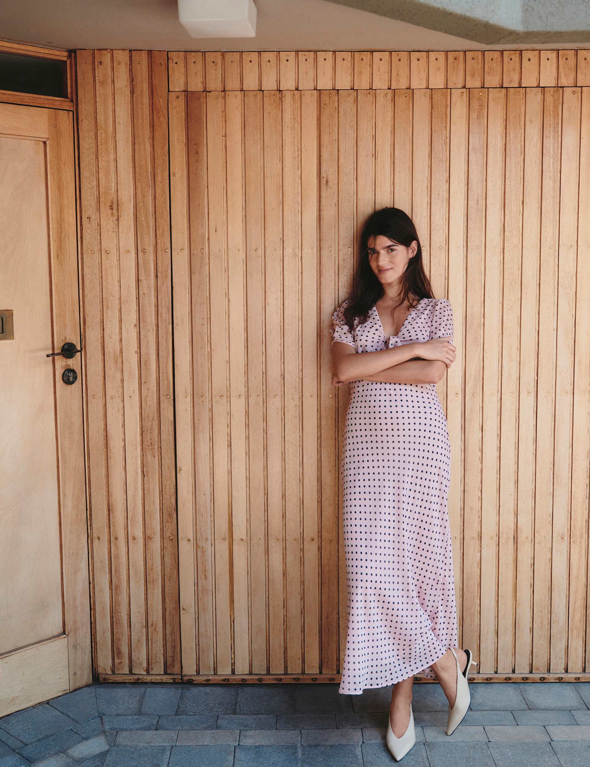 Polka Dot Puff Sleeve Midaxi Tea Dress