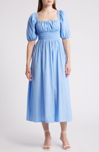 
Other Stories, Smocked Puff Sleeve Midi Dress