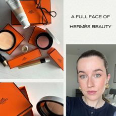 Junior beauty editor Grace Lindsay testing Hermes Beauty