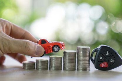 Car loan,money,car insurance concept