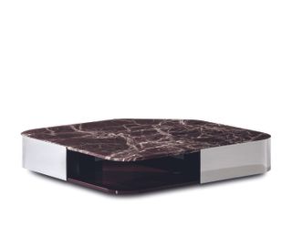 Milan Design Week Minotti Diagramma red marble coffee table