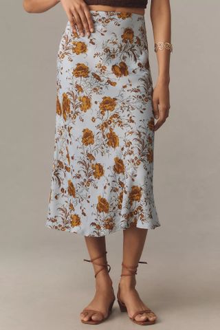 Anthropologie, The Tilda Midi Slip Skirt