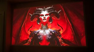 Diablo 4 playing on a Dangbei Neo Projector