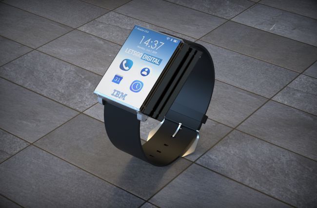 The familiar smartwatch display can be folded out...