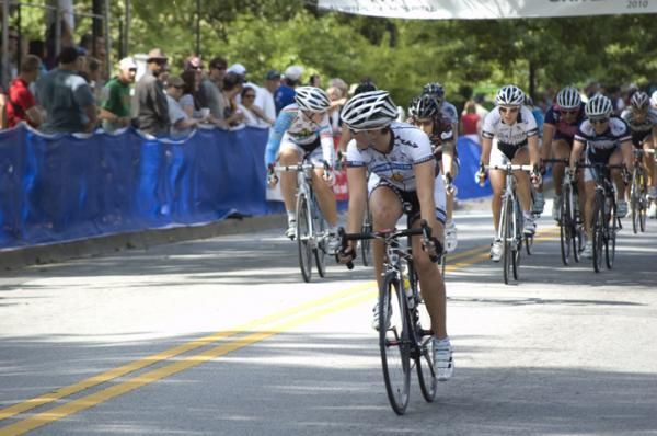 A Peanut Butter &amp; Co rider on the attack