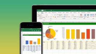 Microsoft Excel on laptop and mobile