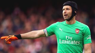 Petr Cech Arsenal goalkeeper at the Emirates Stadium Chelsea and Roman Abramovich