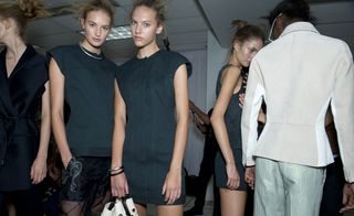 Models with Phillip Lim collection