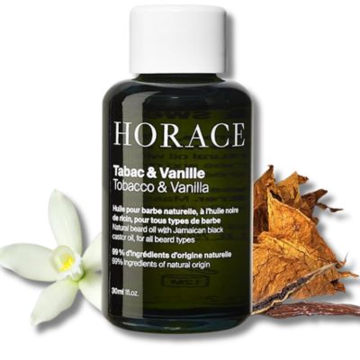 Horace Tobacco &amp;amp; Vanilla Beard Oil for Men - Conditioner With Argan Oil - Gentle Beard Care for All Skin Types - Woody, Sweet Scent, 30 Ml