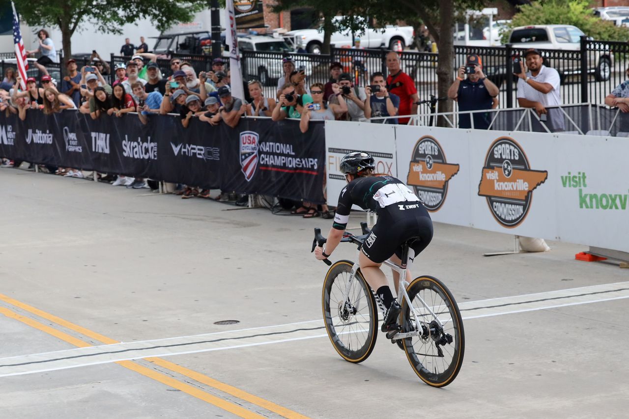Kendall Ryan (L39ION of Los Angeles) repeats in the women's pro criterium for another national title