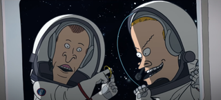 Beavis and Butt-head Do the Universe still with characters in spacesuits.