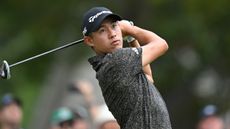 Collin Morikawa takes a shot at the Tour Championship