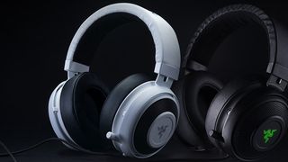 Razer Kraken Pro V2 (left) pictured next to the LED-lit Kraken 7.1 V2 (right). 