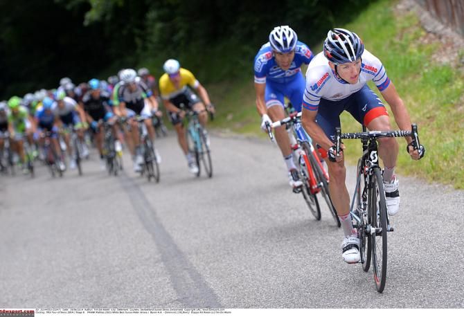 Mathias Frank (IAM Cycling) goes on the attack