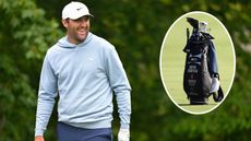 Photo of Scottie Scheffler and his bag