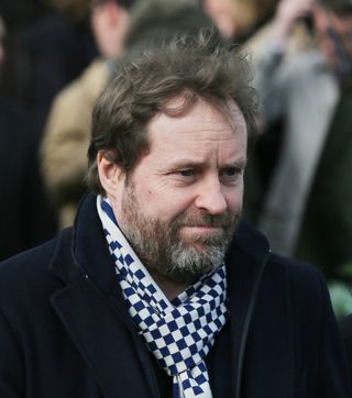 Ardal O'Hanlon at the funeral of late actor Frank Kelly