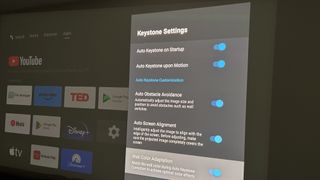 XGIMI Horizon Ultra keystone settings menu