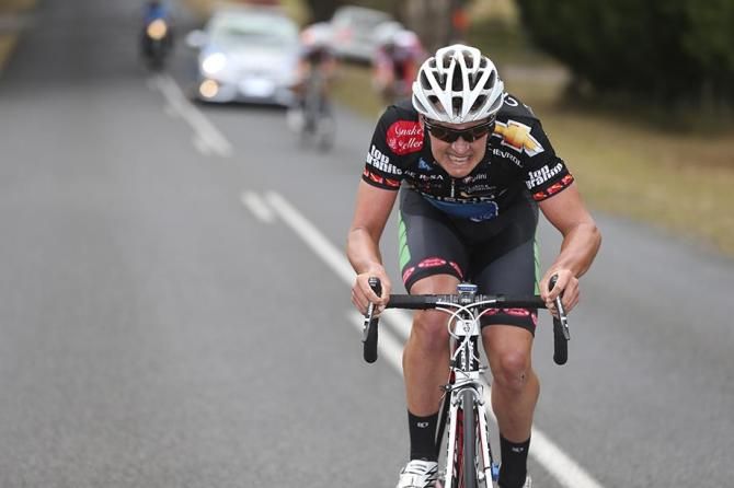 Jordan Kerby (Christina Watches-Onfone) goes on the attack in the Australian U23 road race