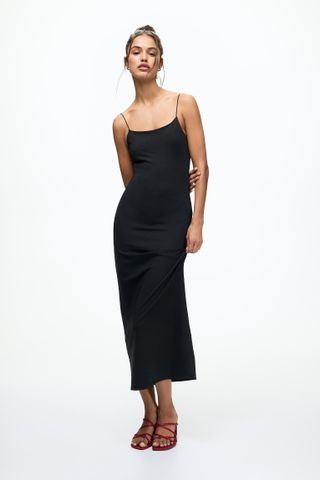 Pull & Bear Long strappy polyamide dress