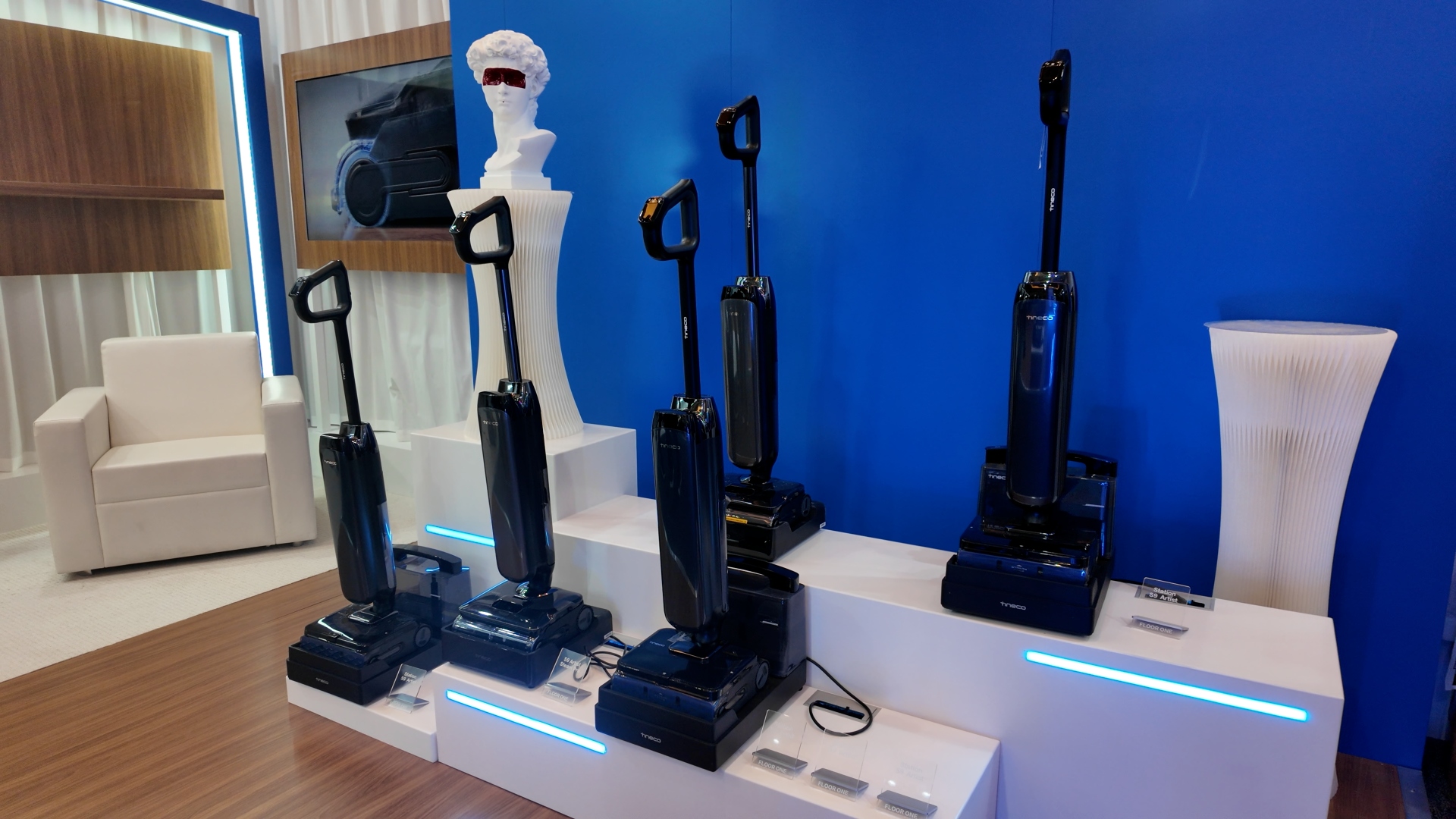 The Tineco S9 Artist Steam stand at CES 2026
