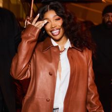 SZA attended the Louis Vuitton menswear show in custom Vans sneakers
