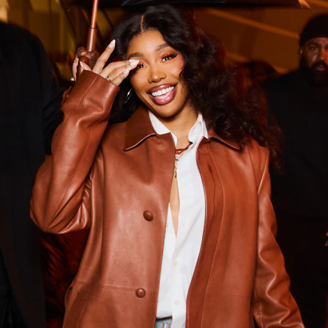 SZA attended the Louis Vuitton menswear show in custom Vans sneakers