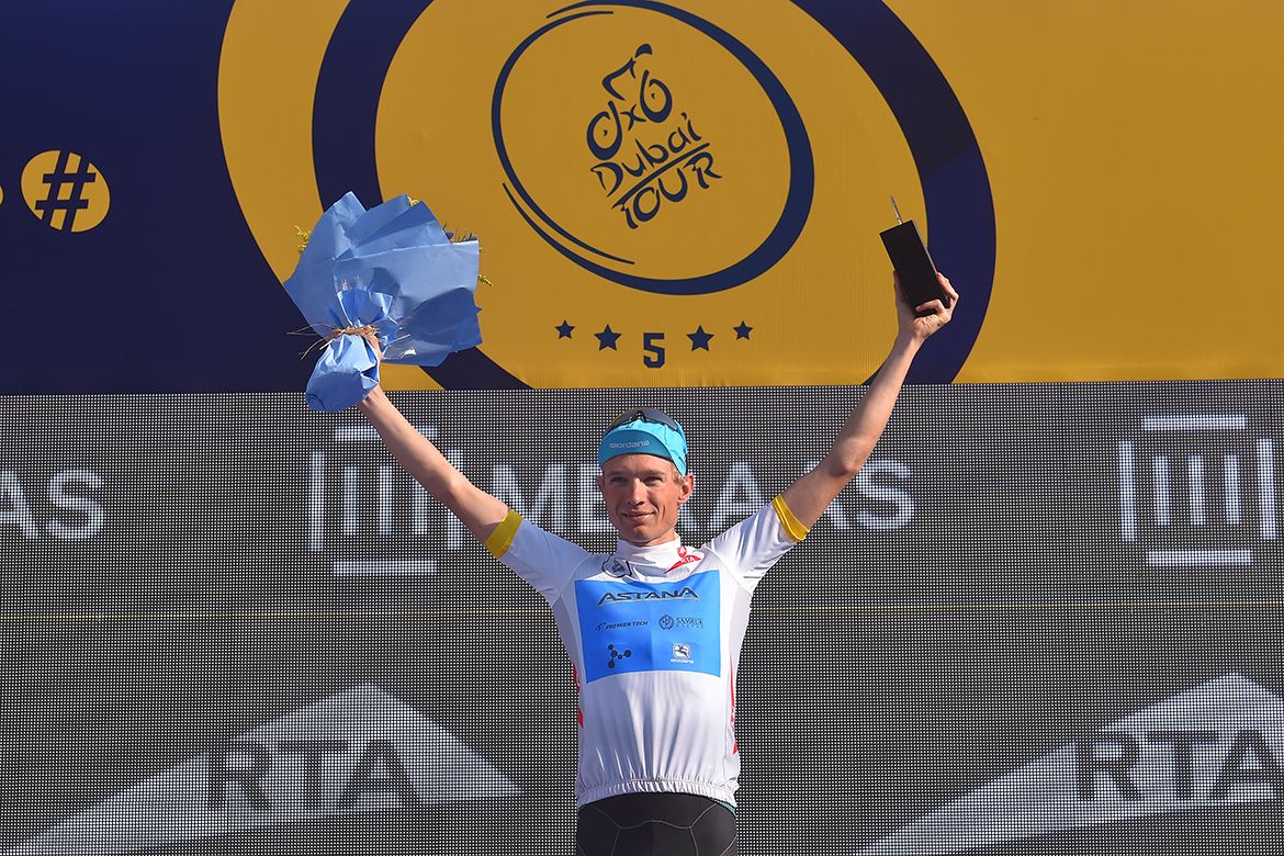 Magnus Cort (Astana) placed second overall at the 2018 Dubai Tour.