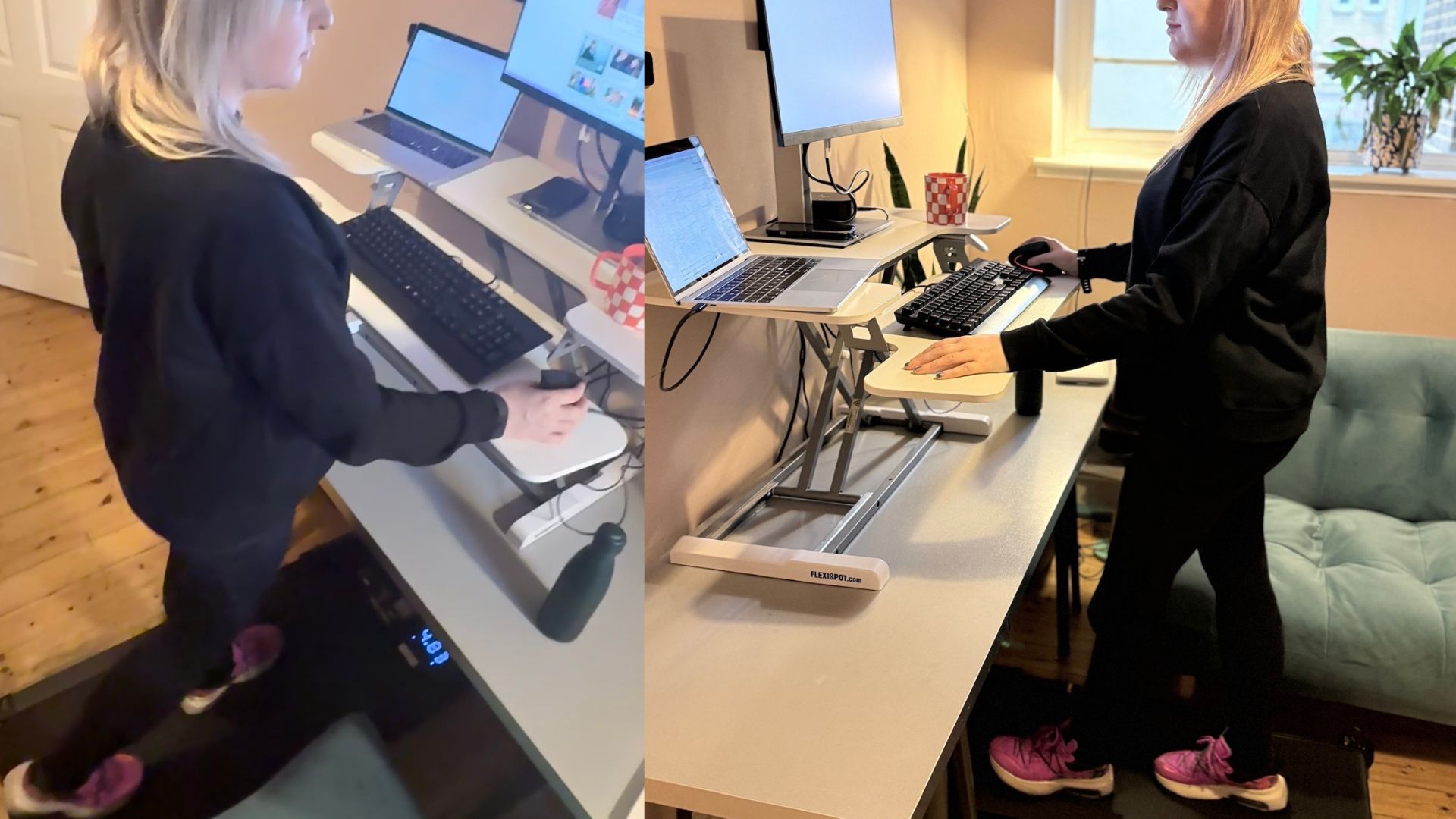 Comp image of Anna walking while working