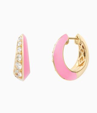 Pink neon earrings