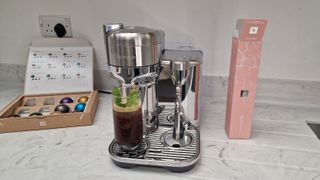 Nespresso Vertuo Creatista with an iced watermelon coffee