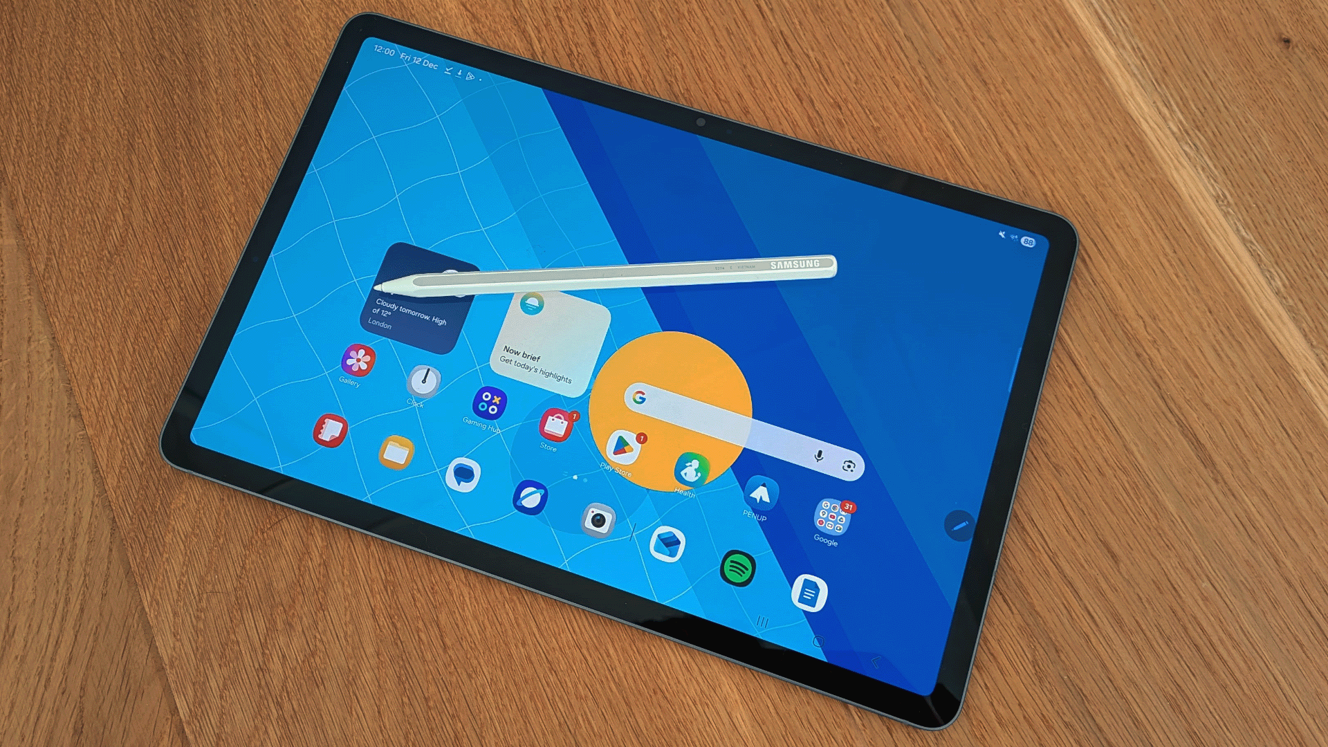 The Samsung Galaxy Tab S11 on a desk